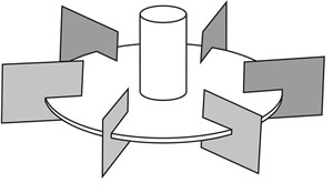 Engineering sketch of an efficient fermenter impeller