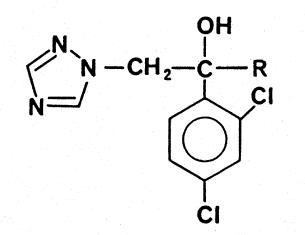 Structure of triazole tertiary alcohol derivatives