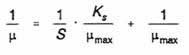 Monod equation may be rearranged to give a linear function