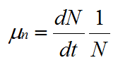 specific growth rate