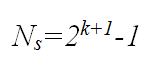 number of segments in a binary hyphal tree